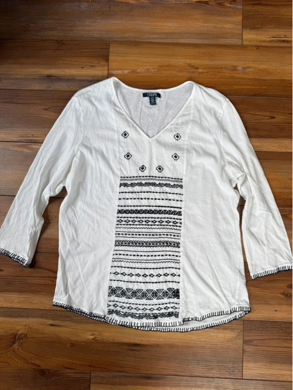 Chaps 3/4 sleeve blouse size medium